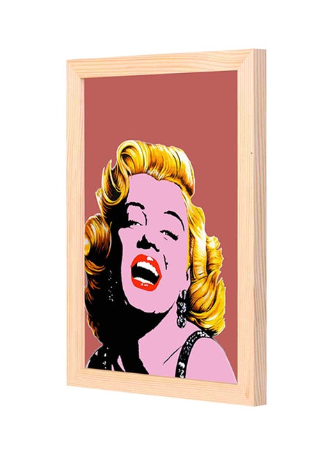 لوحة ديكور حائط بإطار خشبي بصورة لمادونا متعدد الألوان 23x33سم