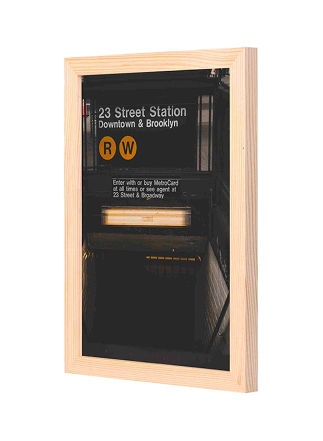 Decorative Wall Art With Wooden Frame Black/Red 23x33cm