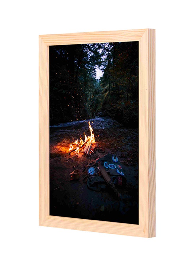 لوحة فنية لديكور الحائط بإطار خشبي متعدد الألوان 23x33سم