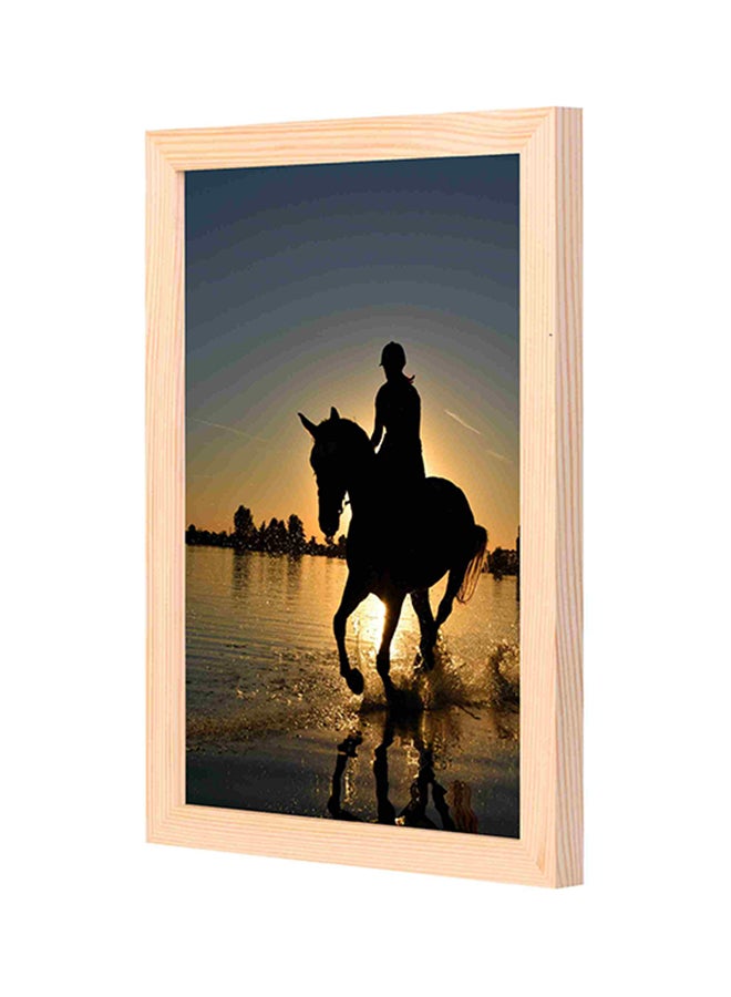 Decorative Wall Art With Wooden Frame Black/Gold 23x33cm