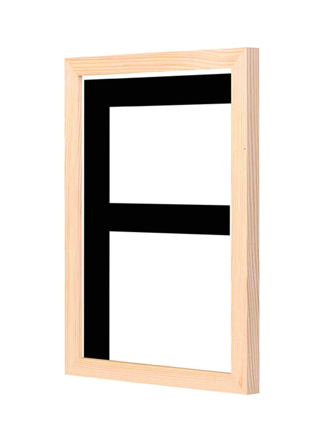 Decorative Wall Art With Wooden Frame Black/White 23 x 33cm