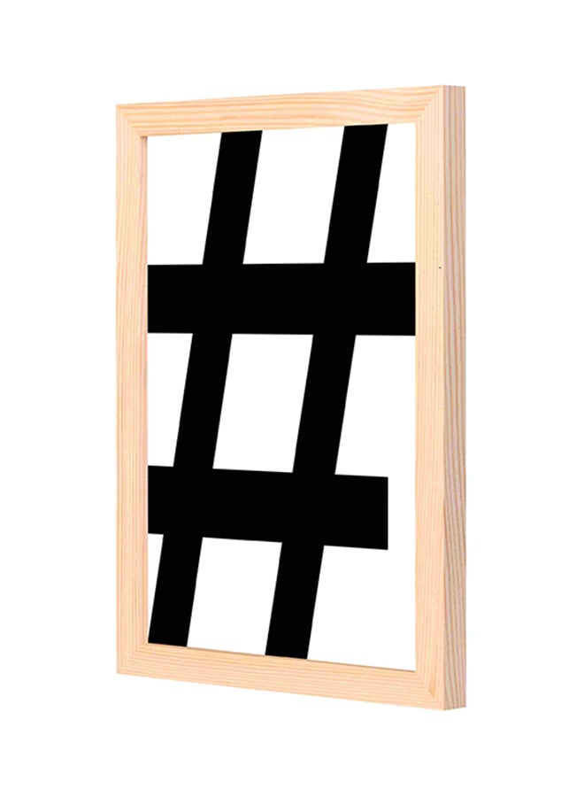 لوحة فنية لديكور الحائط بإطار خشبي بطبعة أسود/ أبيض 23 x 33سم