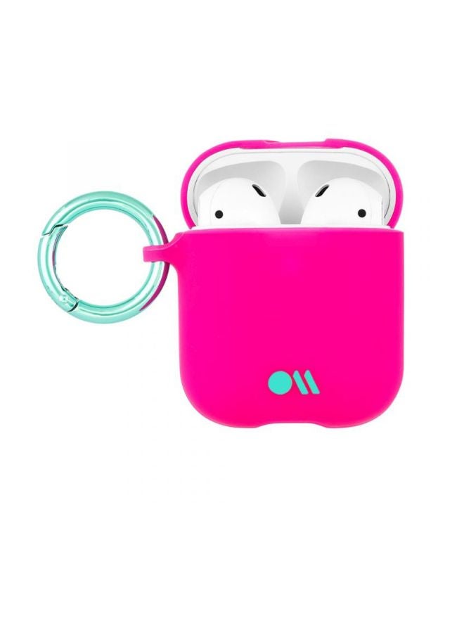 كايس مايت علبة شحن واقية لسماعات آير بود من أبل وردي داكن فوشيا - Image 1