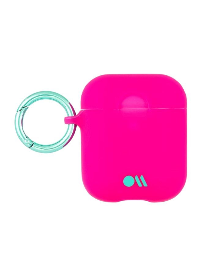 كايس مايت علبة شحن واقية لسماعات آير بود من أبل وردي داكن فوشيا - Image 2