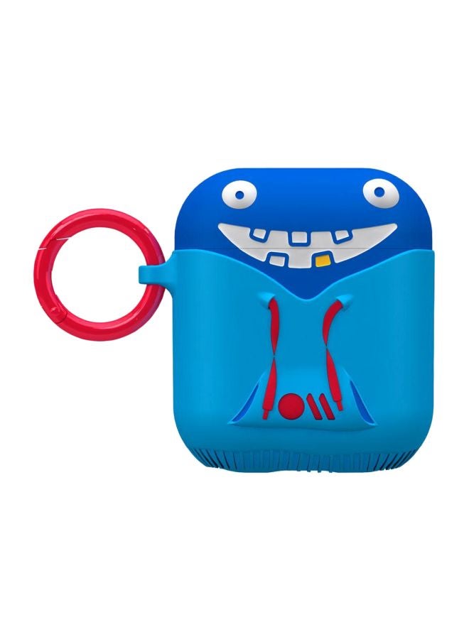 كايس مايت حافظة شحن واقية مزودة بحلقة للآيربودز من آبل أزرق/أحمر/أبيض - Image 1