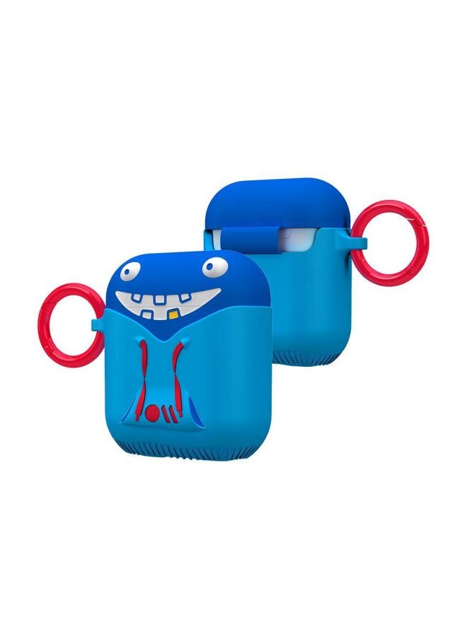 كايس مايت حافظة شحن واقية مزودة بحلقة للآيربودز من آبل أزرق/أحمر/أبيض - Image 2