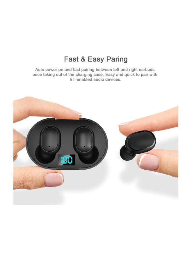 Bluetooth In-Ear Headphones With Charging Case Black - Image 2