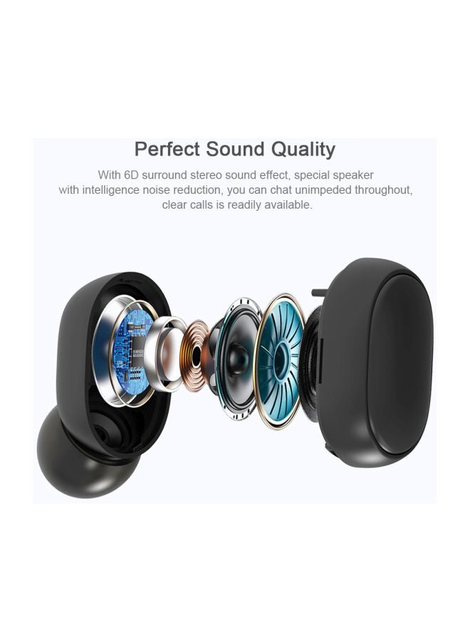 Bluetooth In-Ear Headphones With Charging Case Black - Image 4