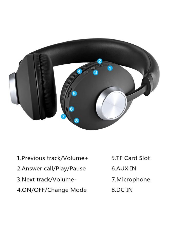SODO - Bluetooth Over-Ear Headphones With Mic Black - Image 1