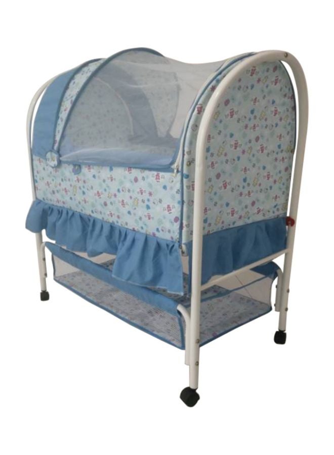 Baby love Metal Frame Durable And Comfortable Bassinet Bed For Baby With Mosquito Net  - Image 2