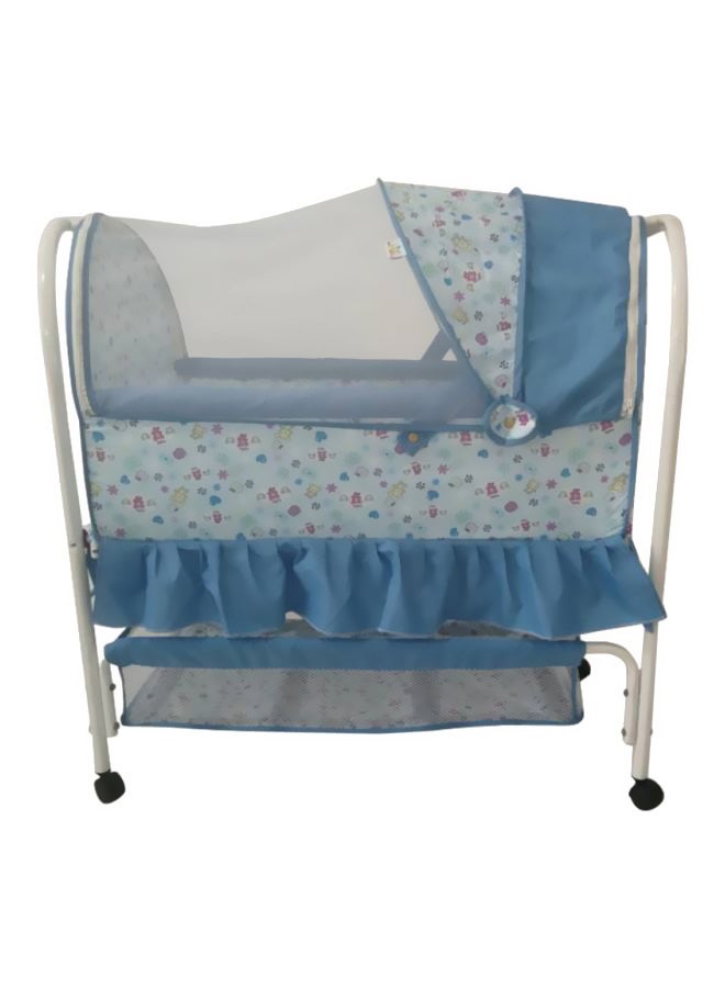 Baby love Metal Frame Durable And Comfortable Bassinet Bed For Baby With Mosquito Net  - Image 1