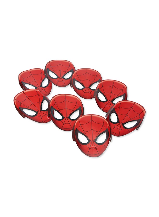 آميريكان جريتنغز أقنعة ورقية بتصميم سبايدرمان مكونة من 8 قطع - Image 1