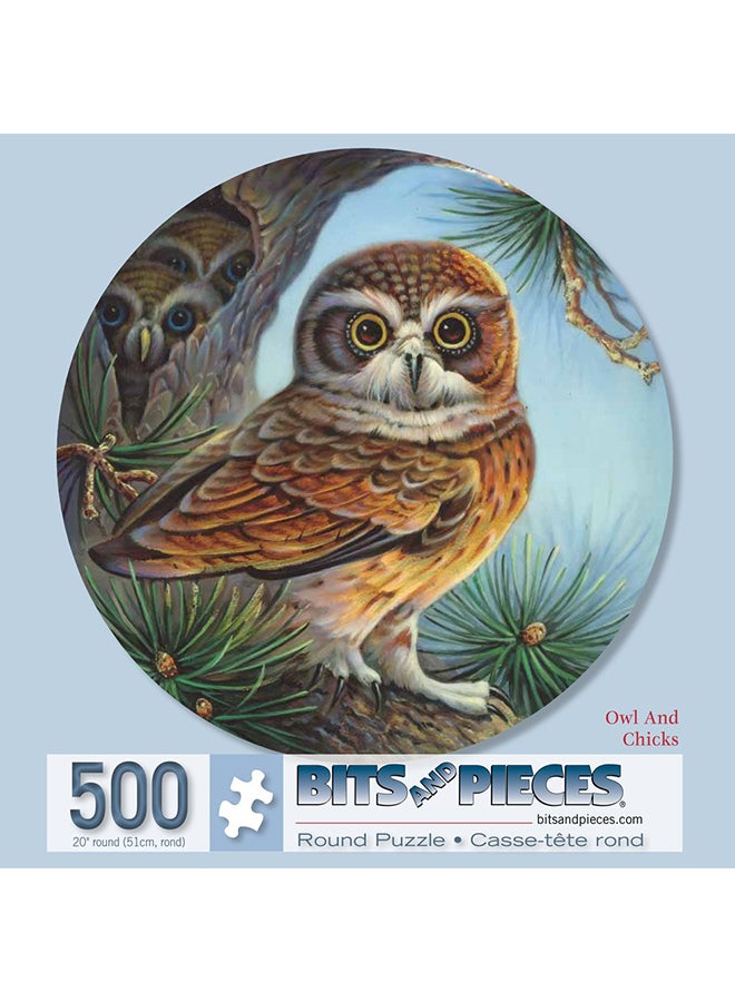 500-Piece Round Jigsaw Puzzle Set