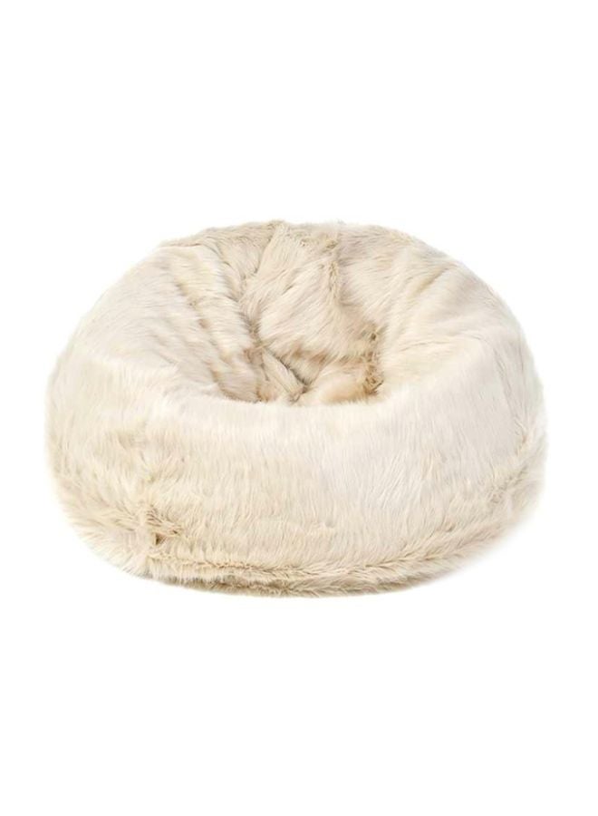 Comfy - Fur Bean Bag Beige - Image 1