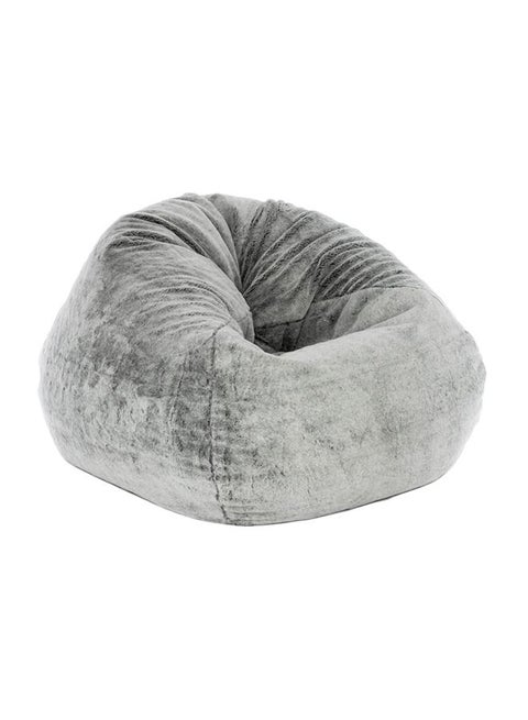 Solid Multi-Purpose Bean Bag With Polystyrene Filling Grey 80x80x50cm