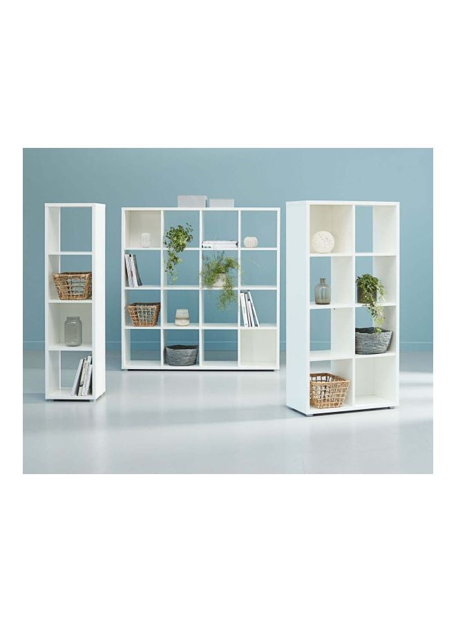 16-Shelf Haldager Room Divider White