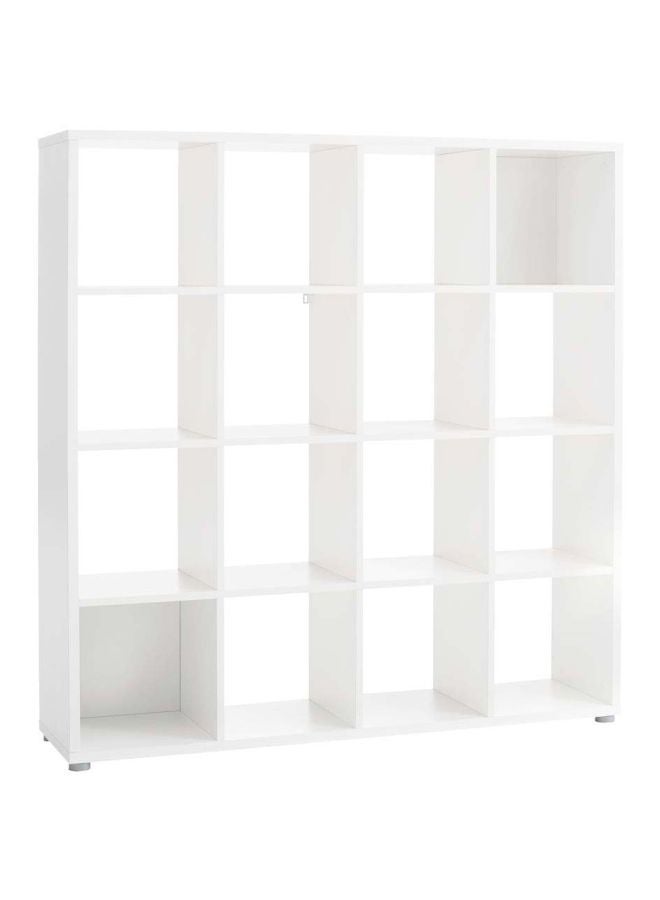 16-Shelf Haldager Room Divider White