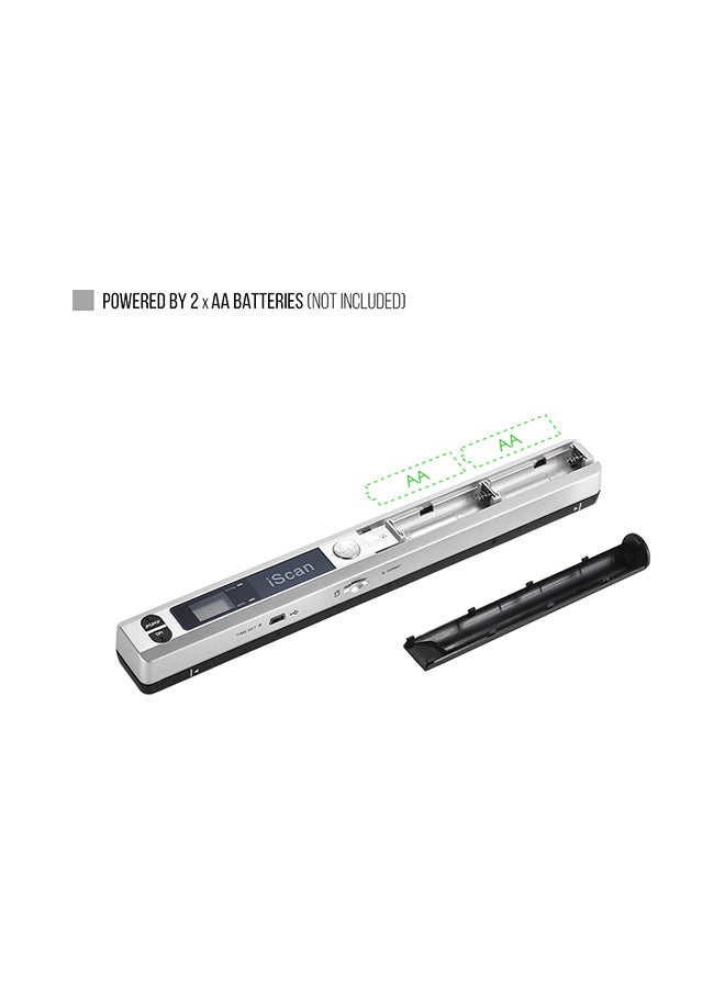Generic Portable Wireless Mini Handheld Document 900 DPI A4 Book Scanner Silver  - Image 3