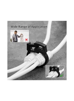 Generic 6-Piece Round Clip Wire Organizer Black  - Image 2