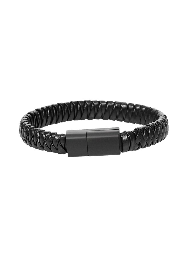 Creative Braiding Bracelet Data Cable Type-C Interface Black  - Image 1