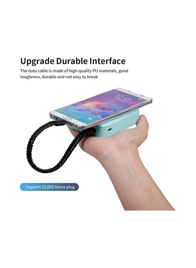 Creative Braiding Bracelet Data Cable Micro USB Interface Black  - Image 3