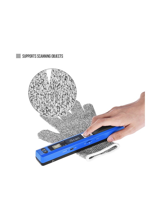 Portable Wireless Scanner Mini Handheld Document Blue  - Image 2
