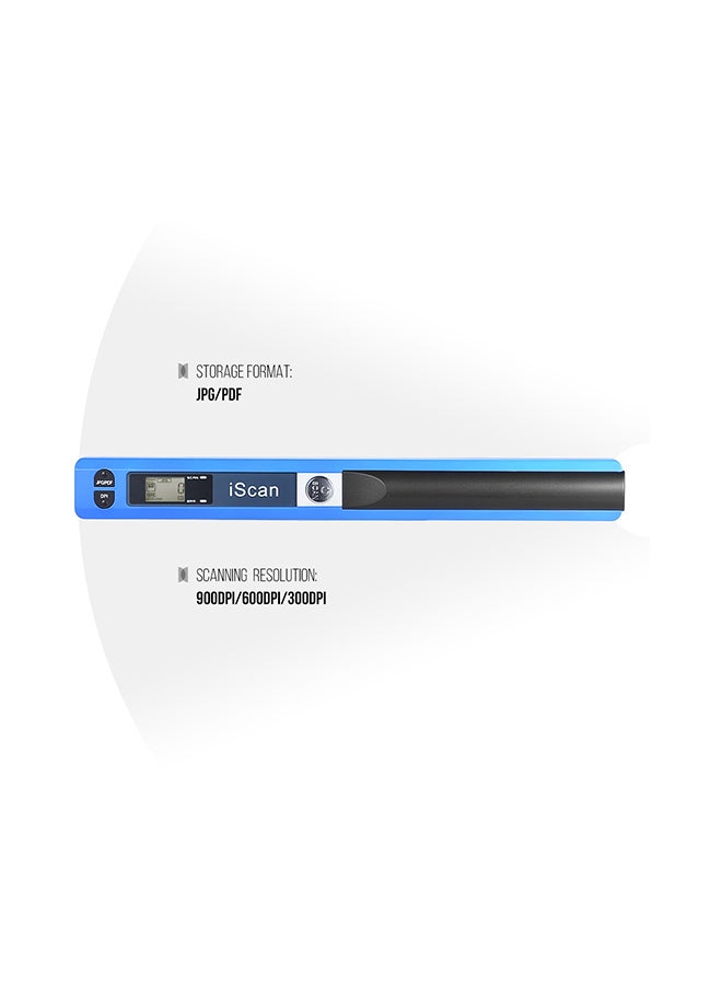 Portable Wireless Scanner Mini Handheld Document Blue  - Image 4