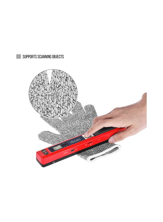 Portable Wireless Mini Handheld Document Scanner Red  - Image 4