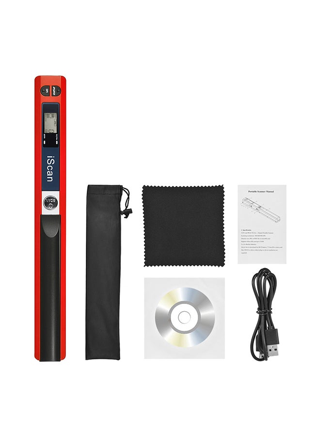 Portable Wireless Mini Handheld Document Scanner Red  - Image 5