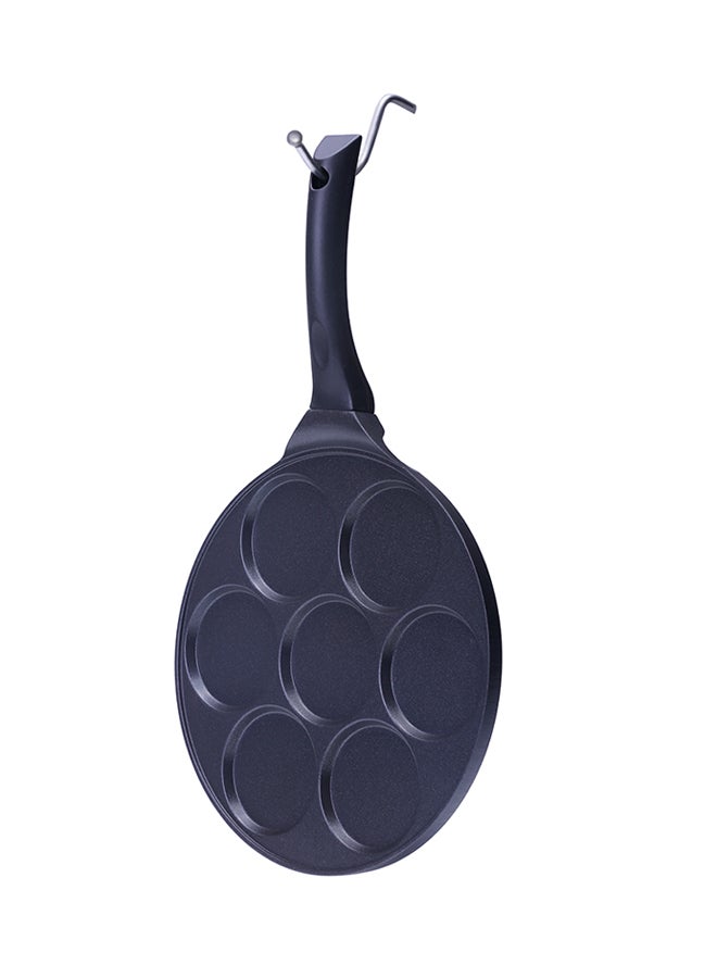 Royalford - 7-Slot Die-Cast Non-Stick Danish Pancake Maker With Bakelite Handle Black - Image 1