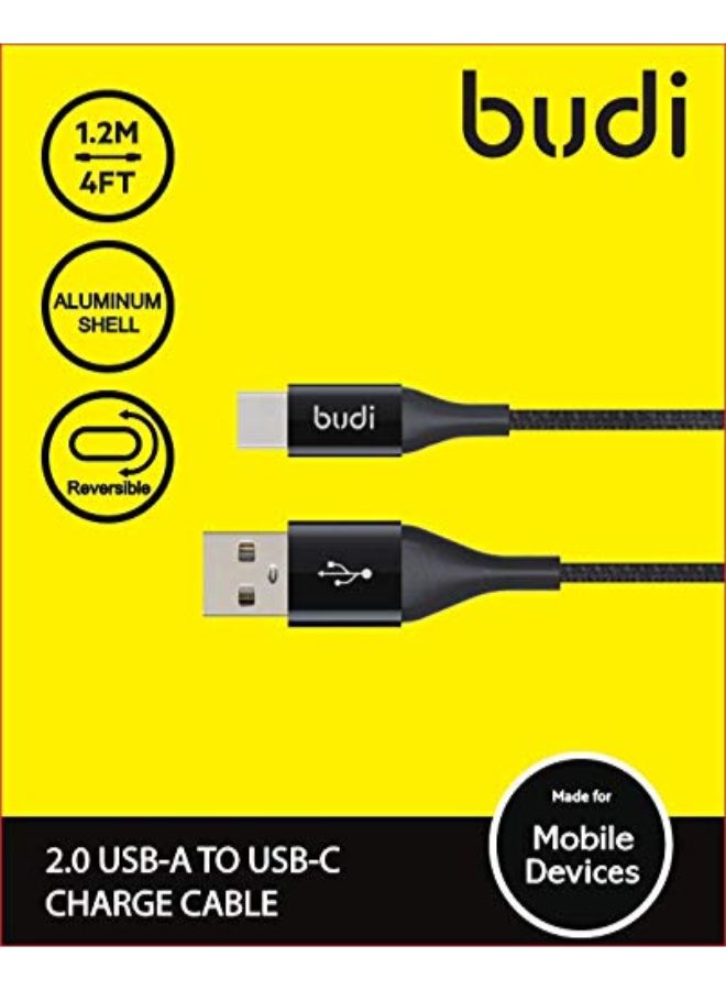 بودي كابل للشحن ونقل البيانات من منفذ 2.0 USB-A إلى USB- C أسود - Image 3