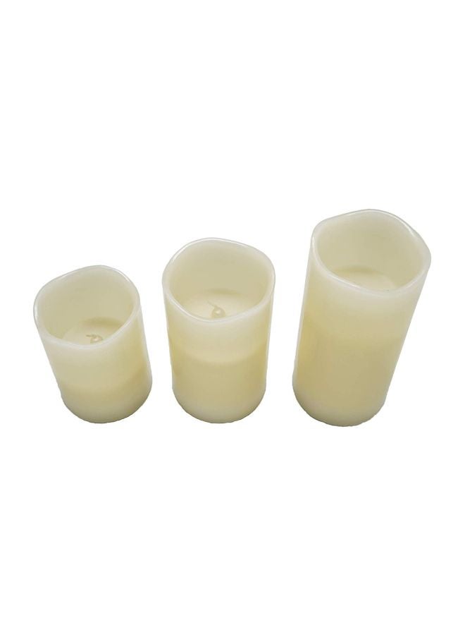 YAKii - 3-Piece LED Flameless Candle With Remote Control Set Red/Blue/Green - Image 1