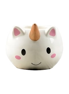 QiaoKai 3D Unicorn Coffee Mug White/Gold/Blue  - Image 1