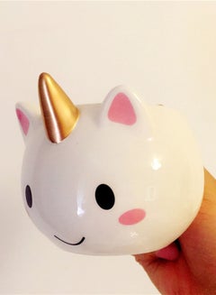 QiaoKai 3D Unicorn Coffee Mug White/Gold/Blue  - Image 5