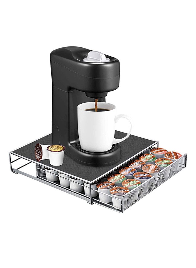 Stainless Steel Coffee Capsule Holder Black/Silver 33x32x75cm