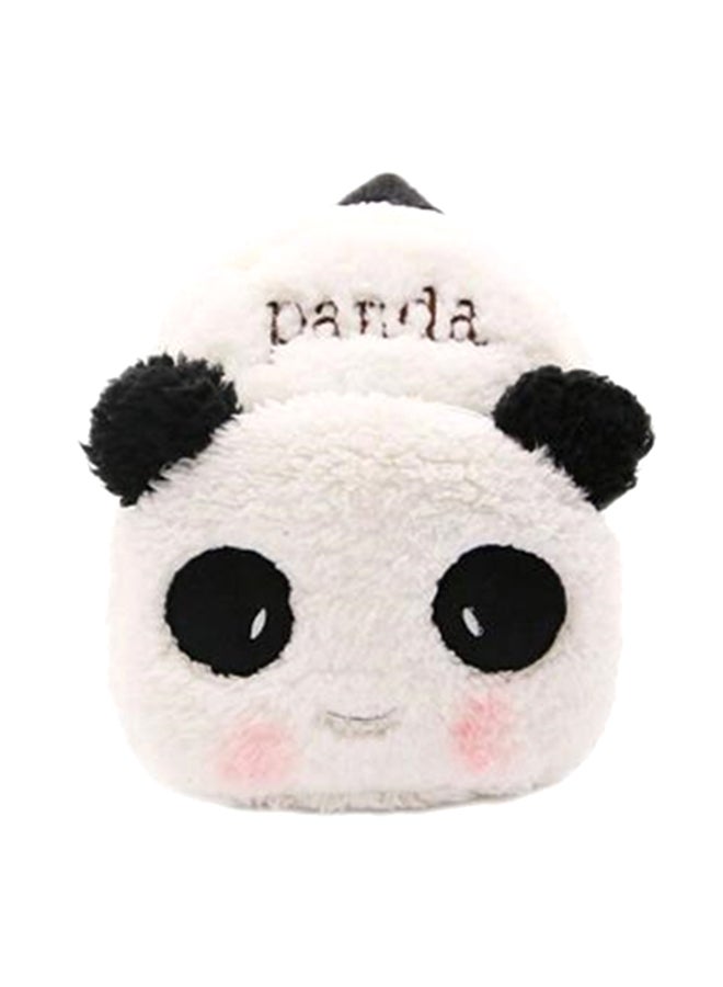 Early Education Cartoon Plush Backpack White/Black  - Image 1
