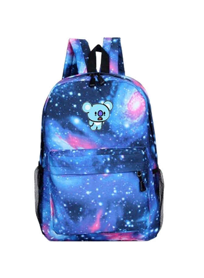 Bts Star Students Canvas Backpack Blue  - Image 1