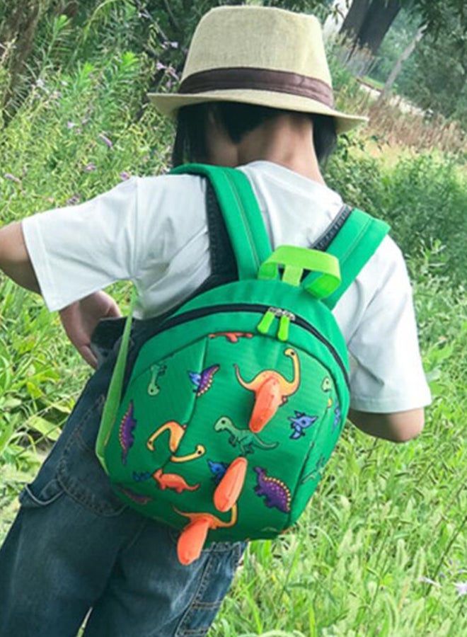 Little Printing Anti-Lost Dinosaur School Bag Green - Image 4