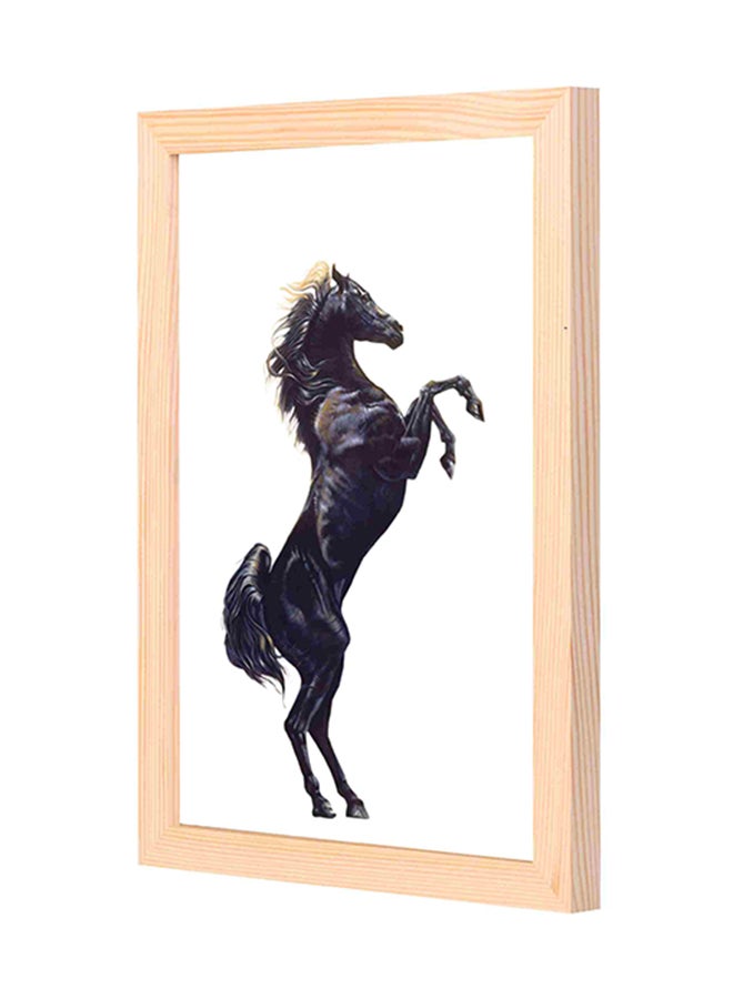 لوحة جدارية برسمة حصان واقف متعدد الألوان 23x33x2سم - Image 1
