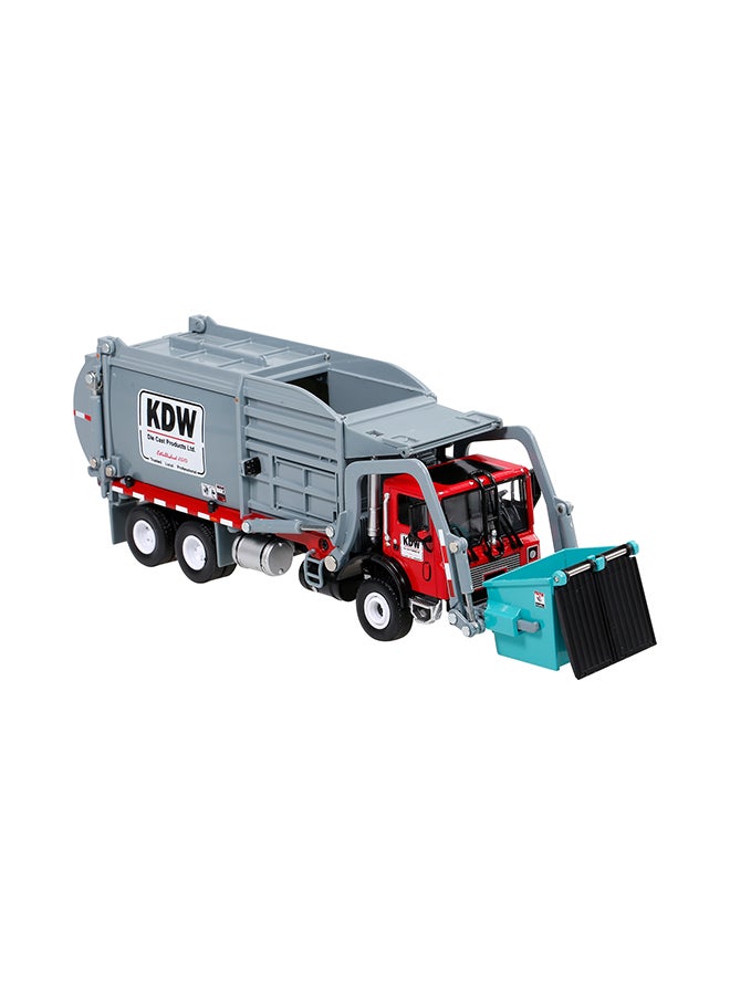 null - Alloy Diecast Barreled Garbage Carrier Truck Waste Material Transporter Vehicle Mod Collector Hobby Toys - Image 1