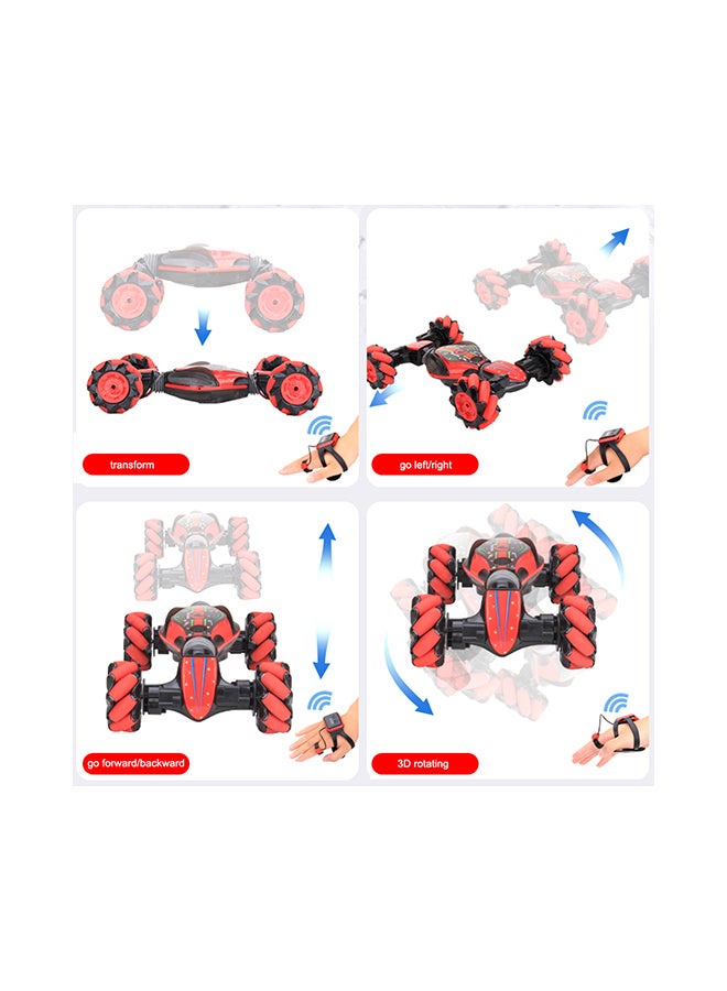 Rc Stunt All-Terrain Double-Sided Car Metal Red Color 4+ Years Remote Control - Image 2