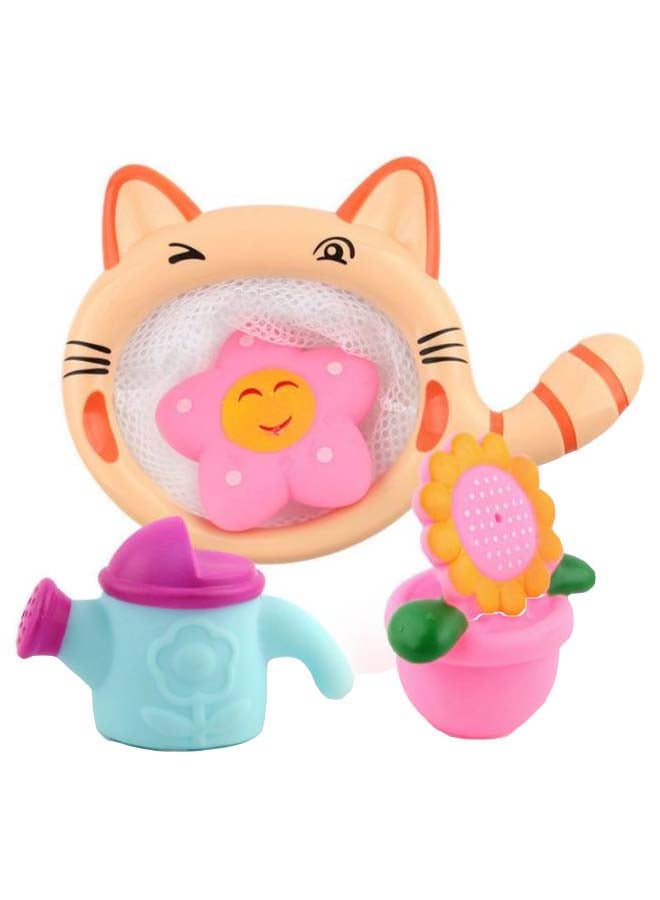 4-Piece Bath Toy Set With Fishing Net Toy
