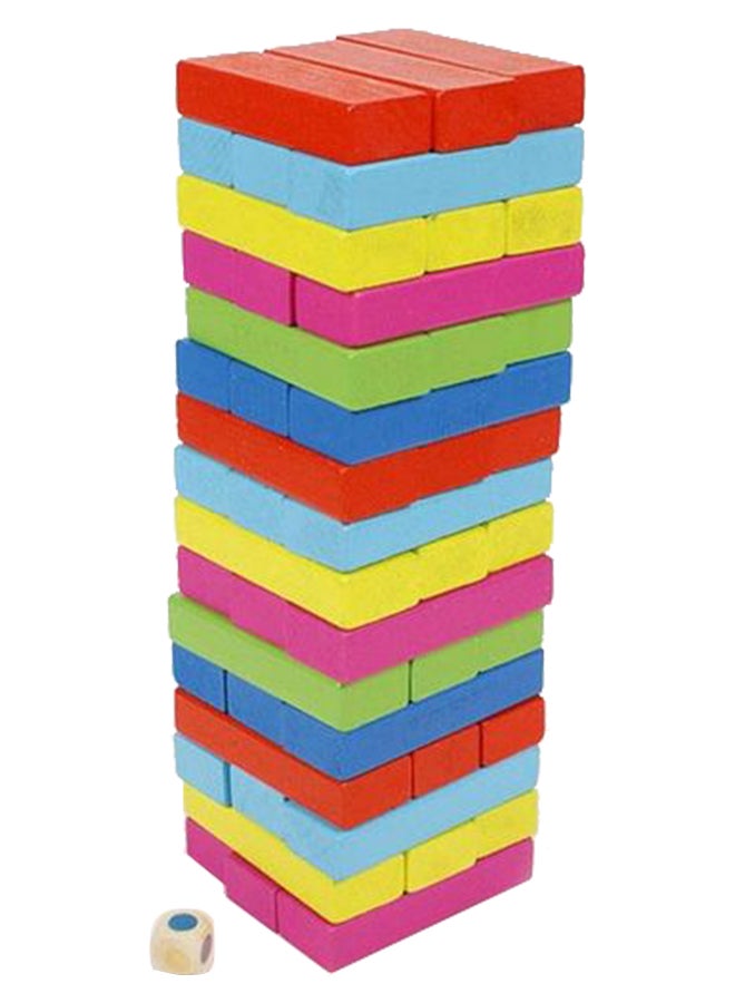 لعبة برج التكديس المنهار من 48 كتلة ملونة - Image 2