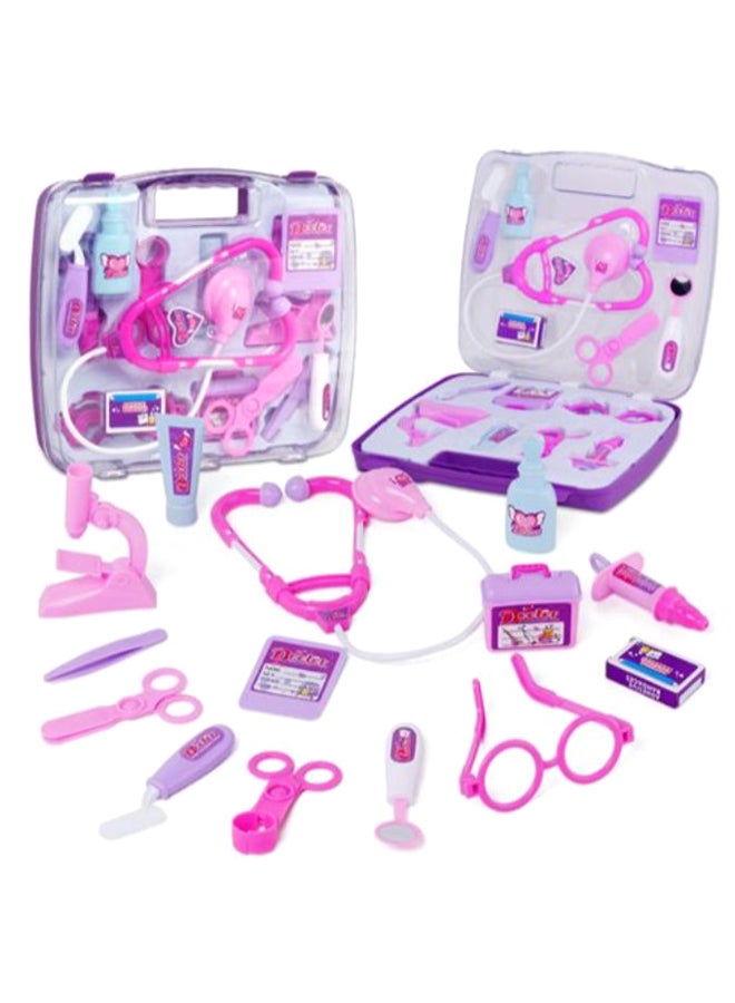 مجموعة مُكوّنة من 14 قطعة ألعاب مشابهة لمعدّات الطبيب للّعب - Image 1