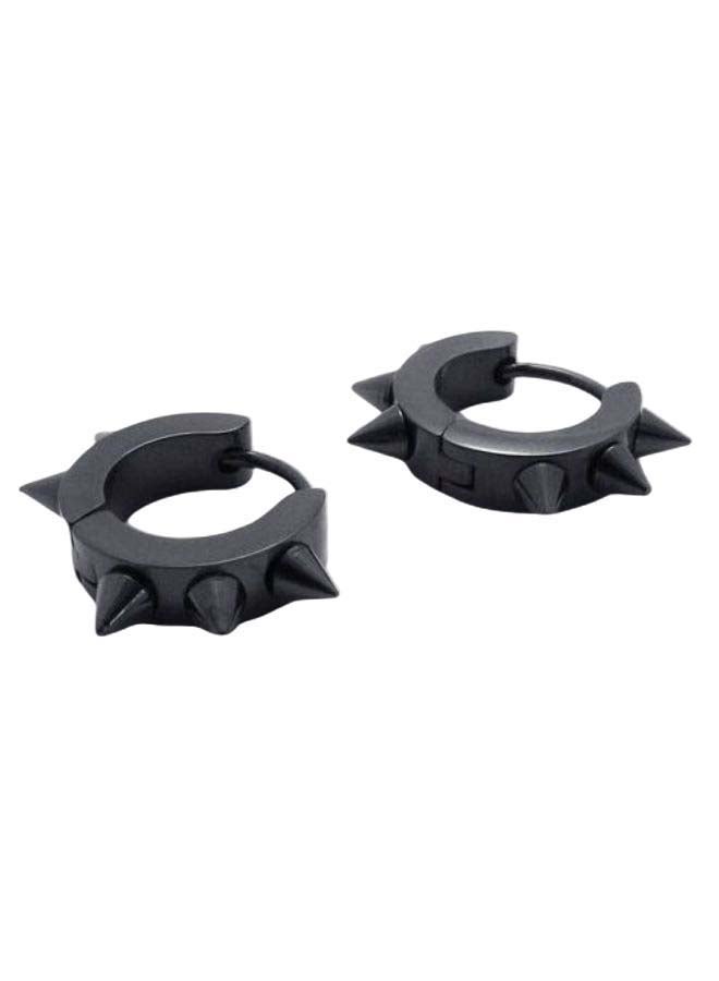 Generic - Titanium Steel Punk Hoop Earrings - Image 1