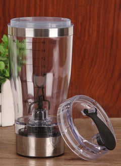 Generic Portable Shaker Mixer For Juices And Protein 450.0 ml l410 Silver/Clear/Black  - Image 2