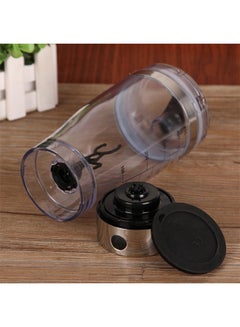 Generic Portable Shaker Mixer For Juices And Protein 450.0 ml l410 Silver/Clear/Black  - Image 3
