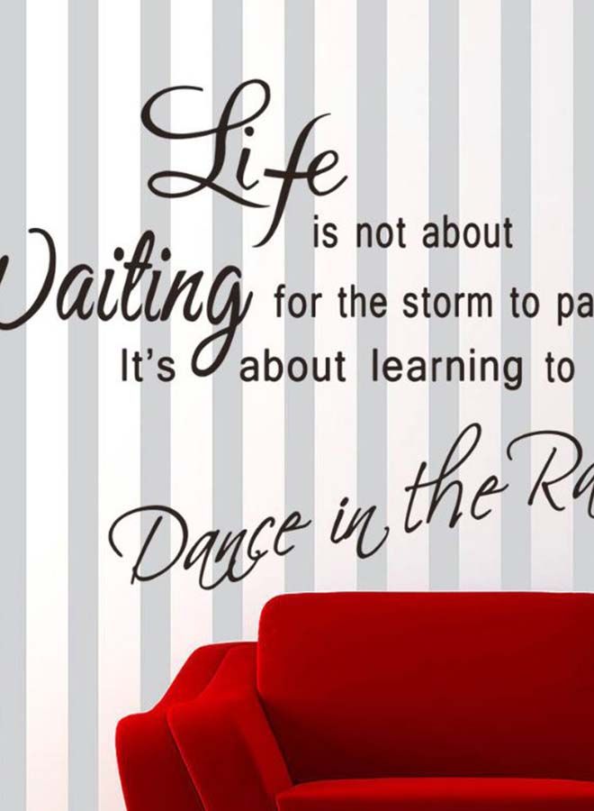 Life Is Short Inspirational Quotes Wall Decal Sticker Black 40 x 60cm - Image 2