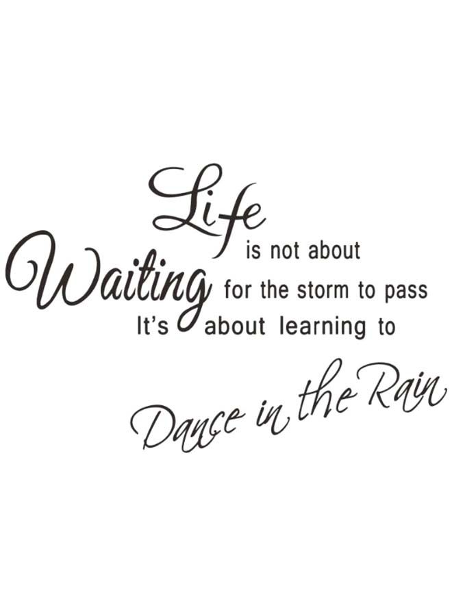 Life Is Short Inspirational Quotes Wall Decal Sticker Black 40 x 60cm - Image 1