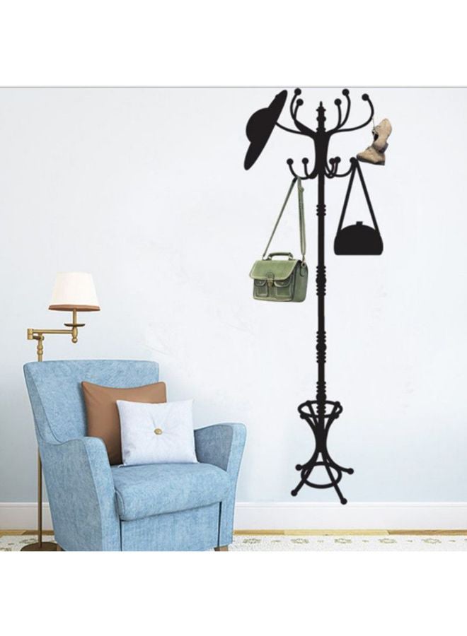 Coat Hanger Stand Wall Decal Sticker Black 50 x 70cm - Image 2